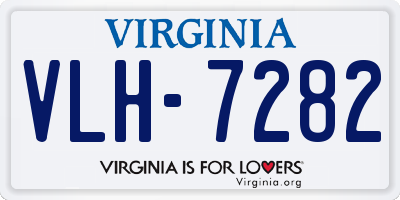 VA license plate VLH7282