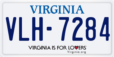 VA license plate VLH7284