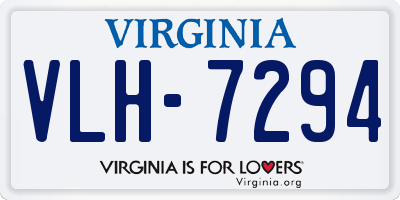 VA license plate VLH7294