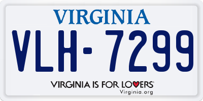 VA license plate VLH7299