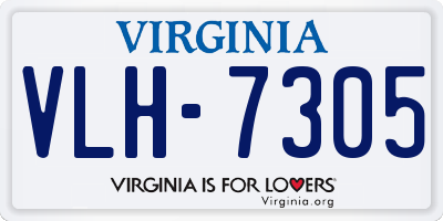 VA license plate VLH7305