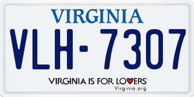 VA license plate VLH7307