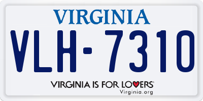 VA license plate VLH7310