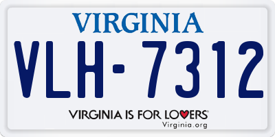 VA license plate VLH7312