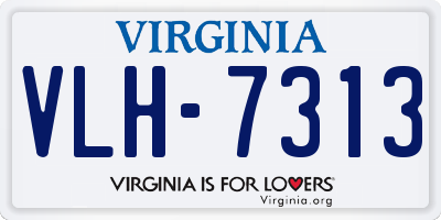 VA license plate VLH7313