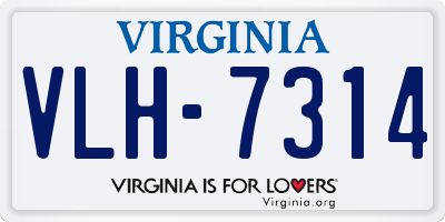 VA license plate VLH7314