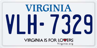 VA license plate VLH7329