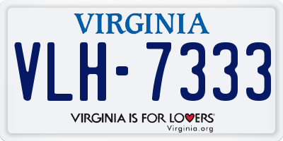 VA license plate VLH7333