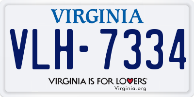 VA license plate VLH7334