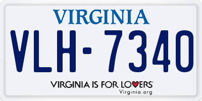 VA license plate VLH7340