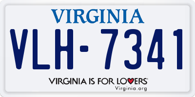VA license plate VLH7341