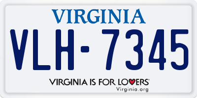 VA license plate VLH7345