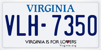VA license plate VLH7350