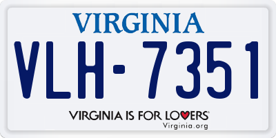 VA license plate VLH7351