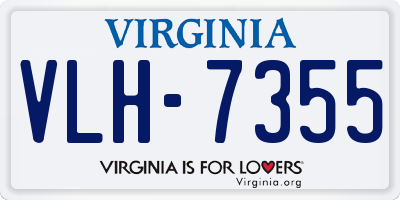 VA license plate VLH7355