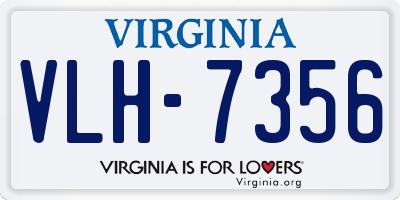 VA license plate VLH7356