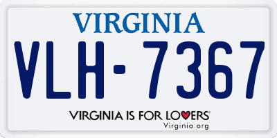VA license plate VLH7367