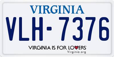 VA license plate VLH7376