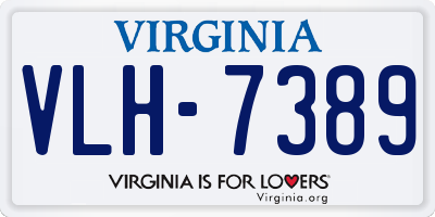 VA license plate VLH7389