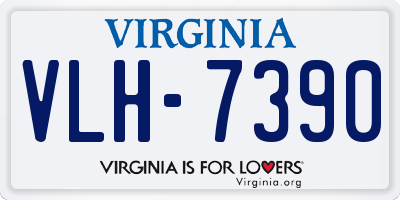 VA license plate VLH7390