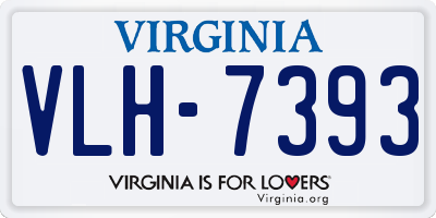 VA license plate VLH7393