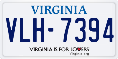 VA license plate VLH7394