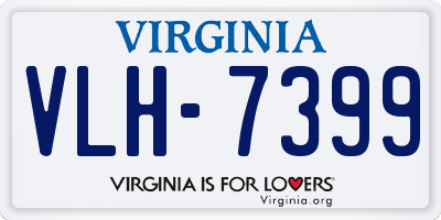 VA license plate VLH7399