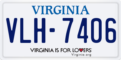 VA license plate VLH7406