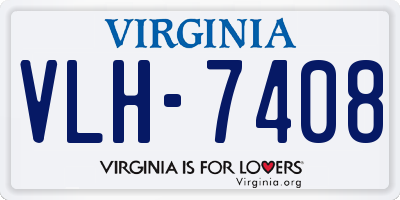 VA license plate VLH7408