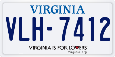VA license plate VLH7412