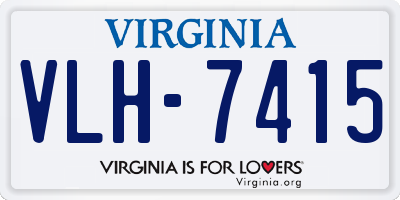 VA license plate VLH7415