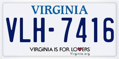 VA license plate VLH7416