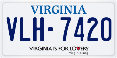 VA license plate VLH7420