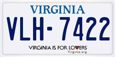 VA license plate VLH7422