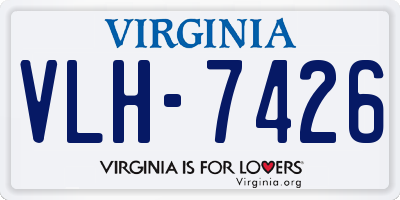 VA license plate VLH7426