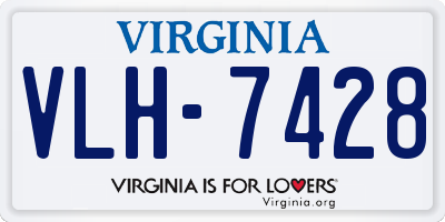 VA license plate VLH7428