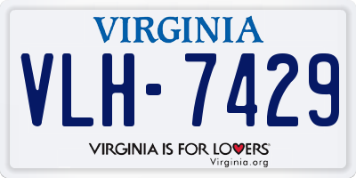 VA license plate VLH7429