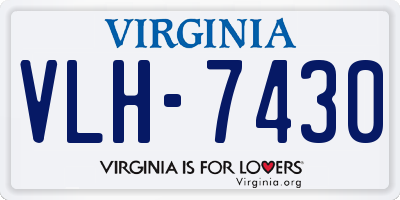 VA license plate VLH7430