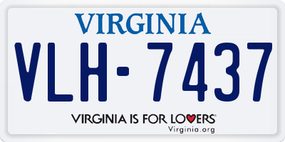 VA license plate VLH7437