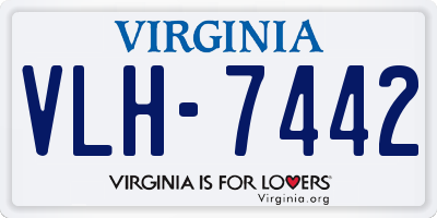 VA license plate VLH7442