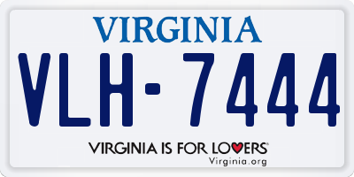 VA license plate VLH7444