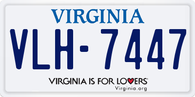 VA license plate VLH7447