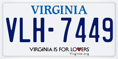 VA license plate VLH7449