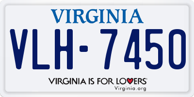 VA license plate VLH7450