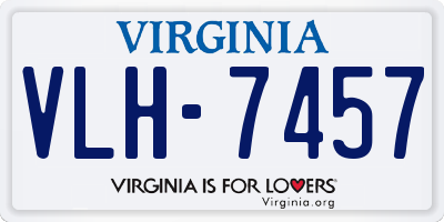 VA license plate VLH7457