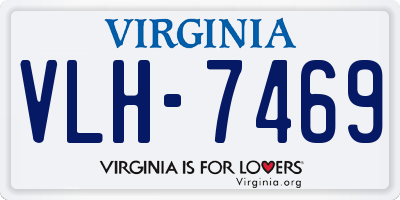 VA license plate VLH7469