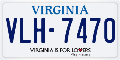 VA license plate VLH7470