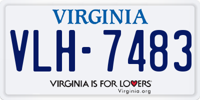 VA license plate VLH7483