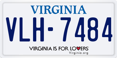 VA license plate VLH7484