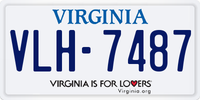 VA license plate VLH7487
